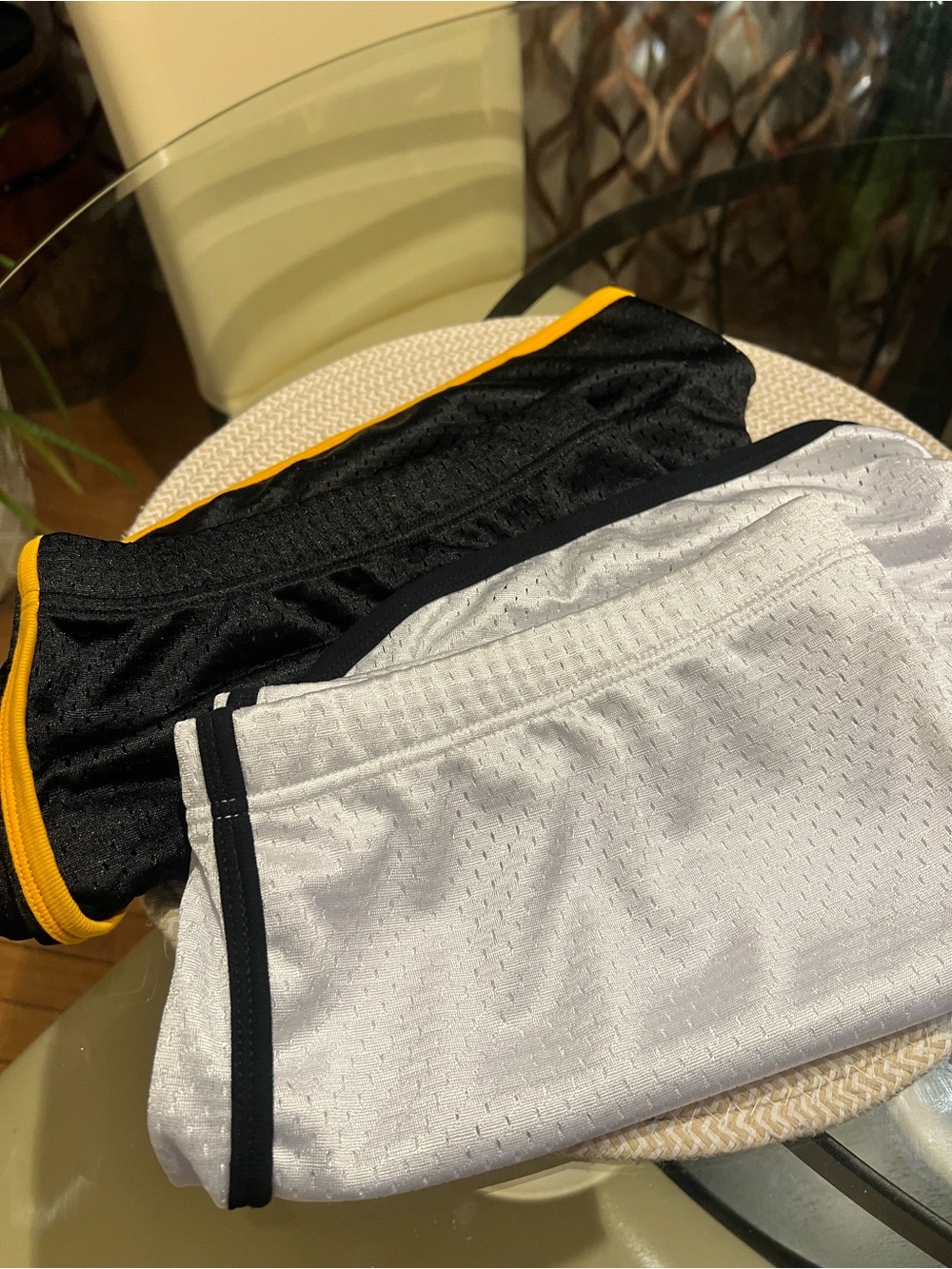 Two Mens Retro Running Gym Shorts 3 inch inseam.